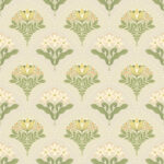 Multicolored wallpaper with a floral pattern