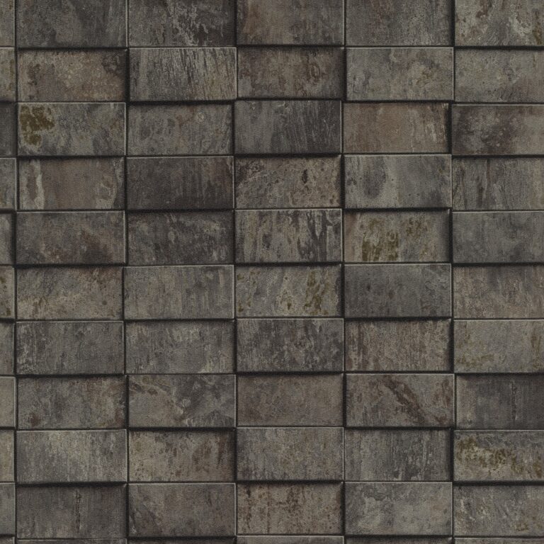 Gray Wallpaper with a Stone Pattern
