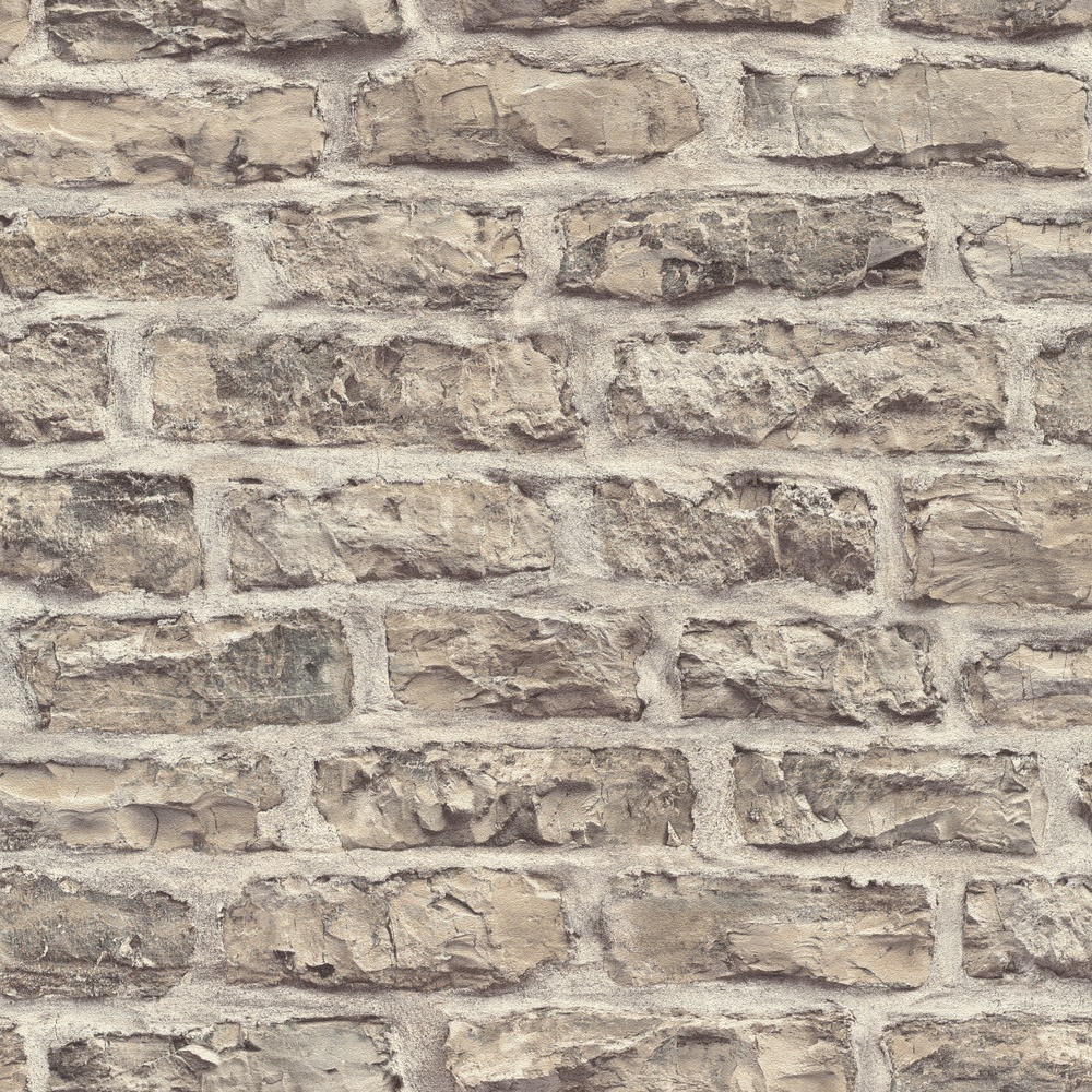 Gray Wallpaper with a Stone Pattern