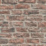 Red Wallpaper with a Stone Pattern