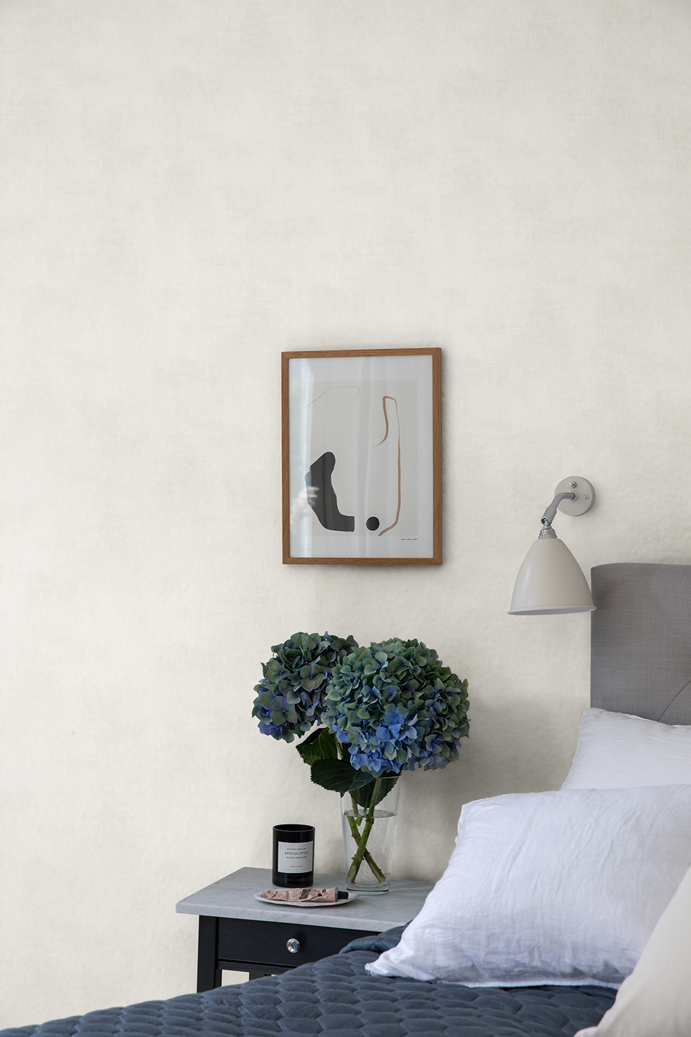 Vit, Neutral, Beige tapet med Enfärgat, Betong, Kalk mönster