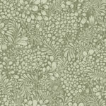 Green wallpaper with leaves, pattern