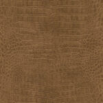 Brown Wallpaper with Animals, Solid-Color Pattern