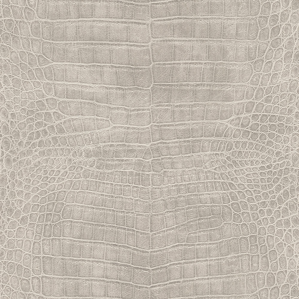 Gray Wallpaper with Animals, Solid-Color Pattern