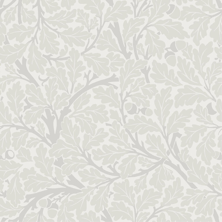 Beige and white wallpaper with a leaf pattern