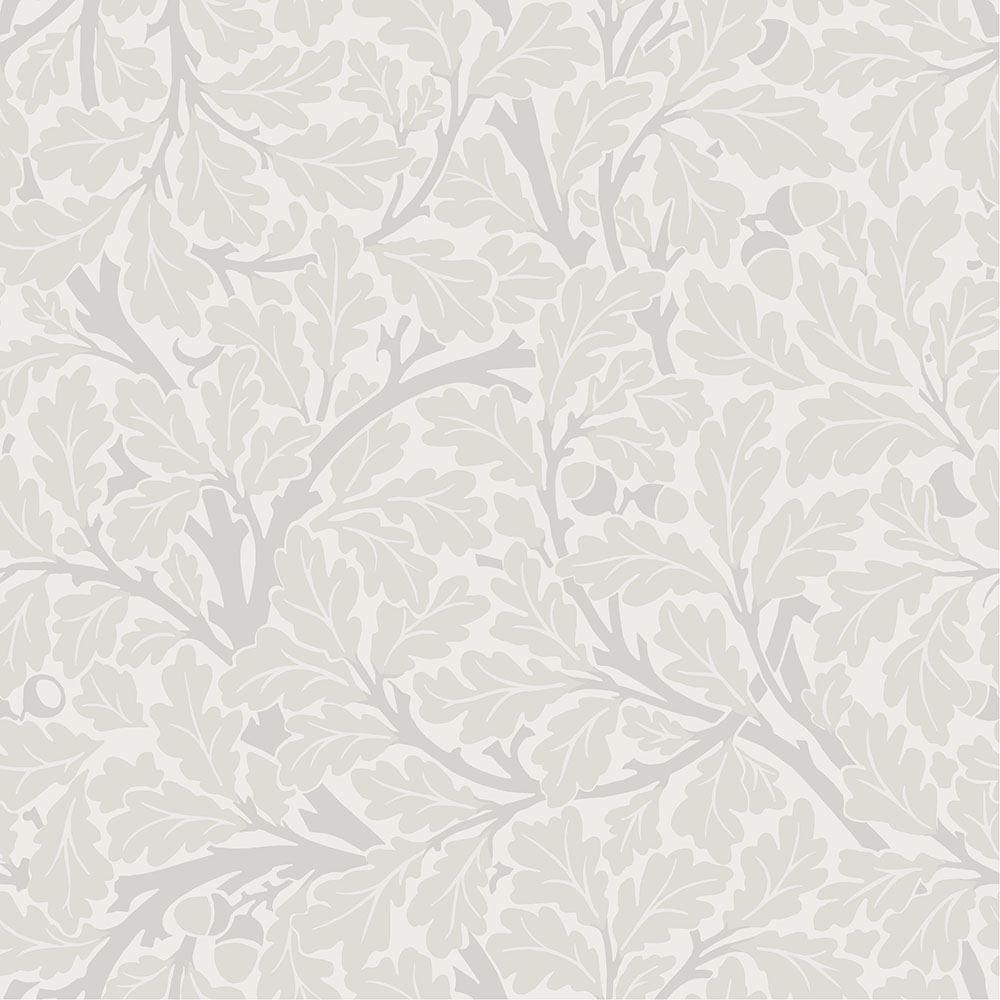 Beige, Vit tapet med Blad mönster