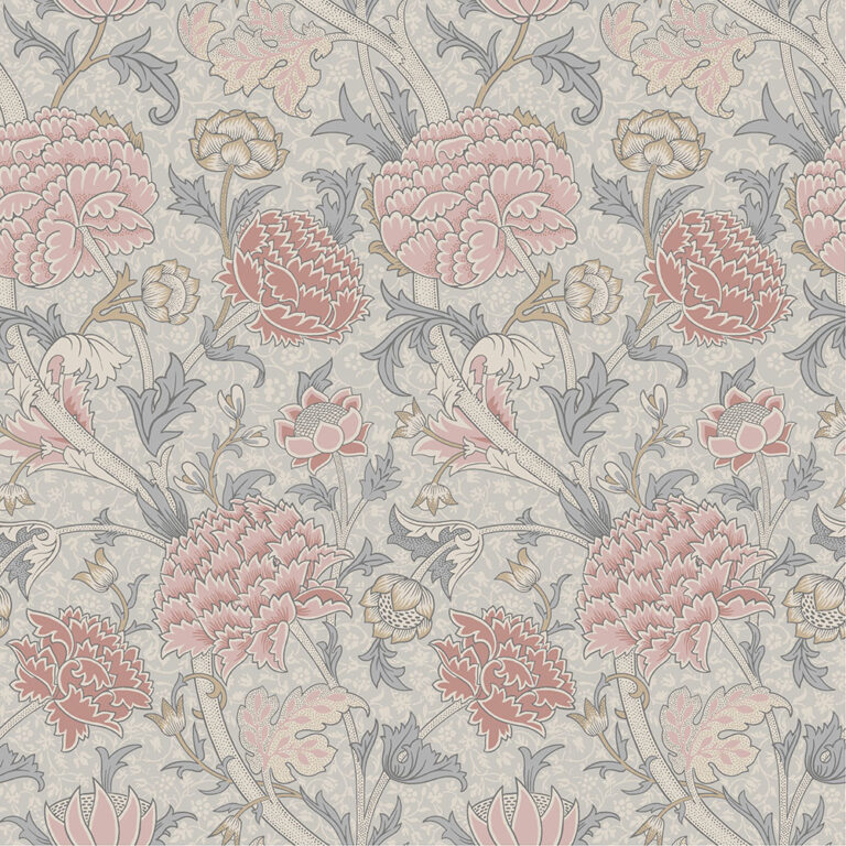 Pink Wallpaper with a Floral Pattern