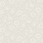 Beige wallpaper with a floral pattern