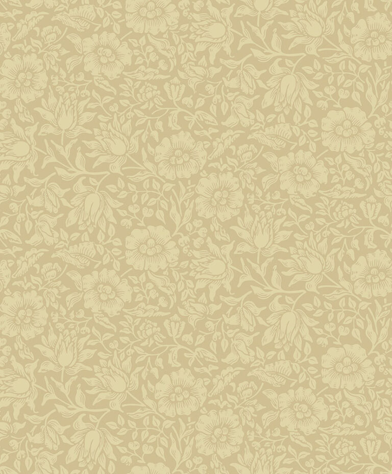 Yellow wallpaper with a floral pattern