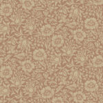 Orange and Red Wallpaper with a Floral Pattern