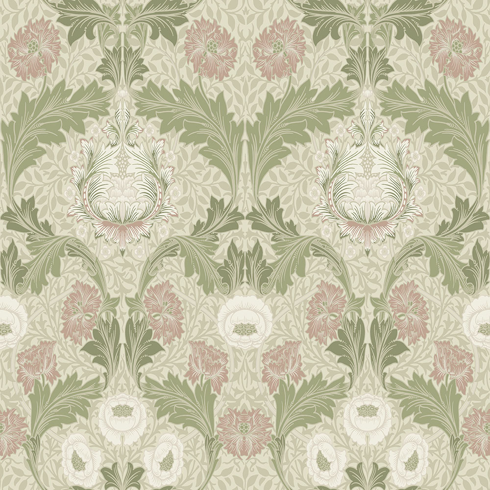 Multicolored wallpaper with a floral pattern