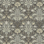 Blue Wallpaper with a Floral Pattern