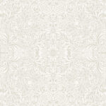 Gray wallpaper with a floral pattern