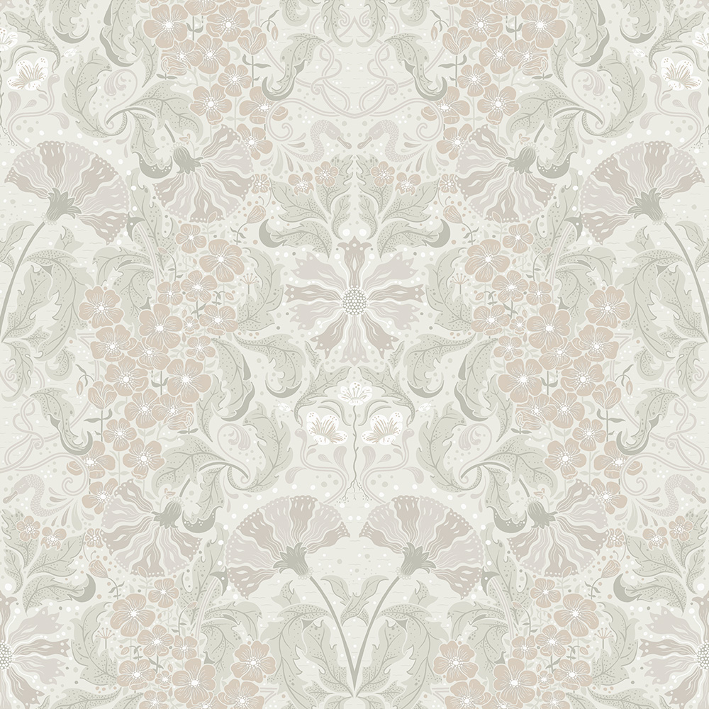 Purple wallpaper with a floral pattern