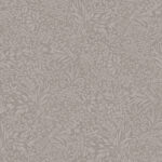 Brown, Beige wallpaper with leaves, , Small-scale pattern