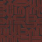 Black wallpaper with a retro, geometric pattern