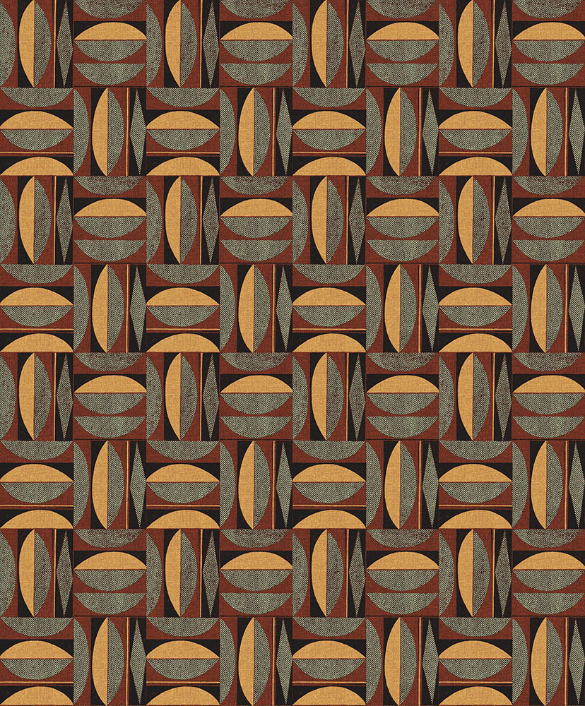 Red Wallpaper with a Geometric Pattern