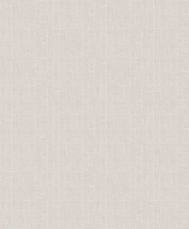 Beige wallpaper with a geometric pattern