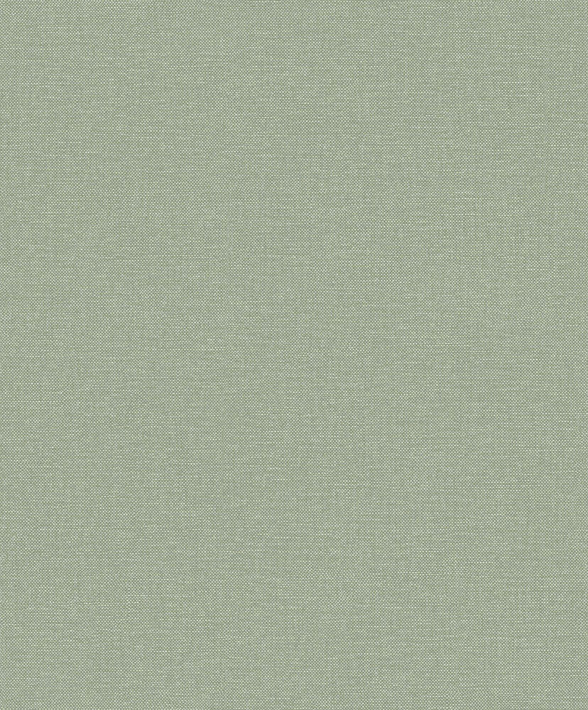 Green wallpaper with a linen pattern