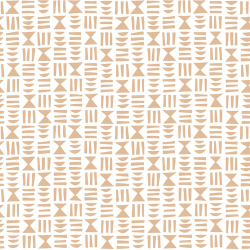 Copper Wallpaper with Geometric, Retro Patterns