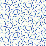 White and Blue Wallpaper with a Geometric Pattern