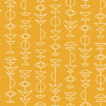 Yellow Wallpaper with a Retro, Geometric Pattern