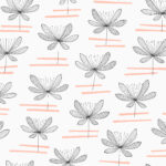 Pink and White Wallpaper with a Retro Pattern
