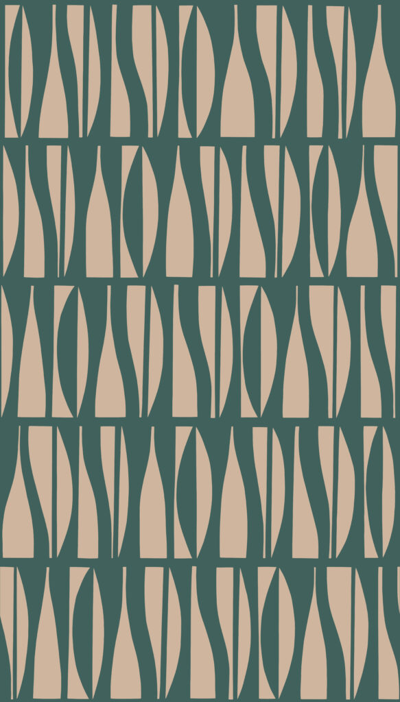 Neutral tapet med Geometriskt, Retro mönster