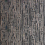 Copper, Black Wallpaper with a Retro Pattern