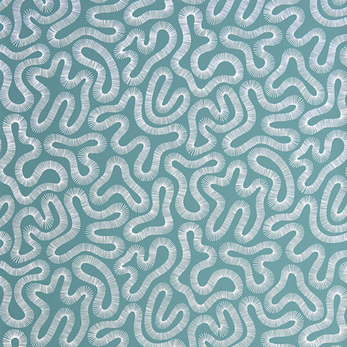 Green wallpaper with a retro pattern