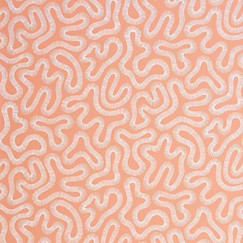 Pink wallpaper with a retro pattern