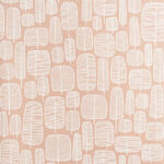 Pink Wallpaper with Retro, Forest Pattern