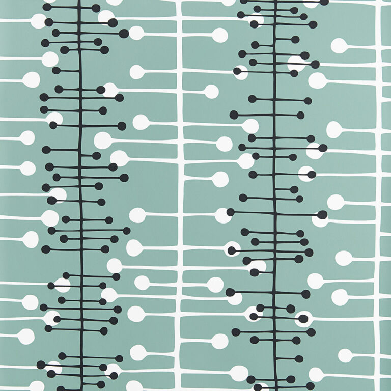 Turkos tapet med Retro, Geometriskt mönster