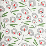 Multicolored wallpaper with floral, retro patterns