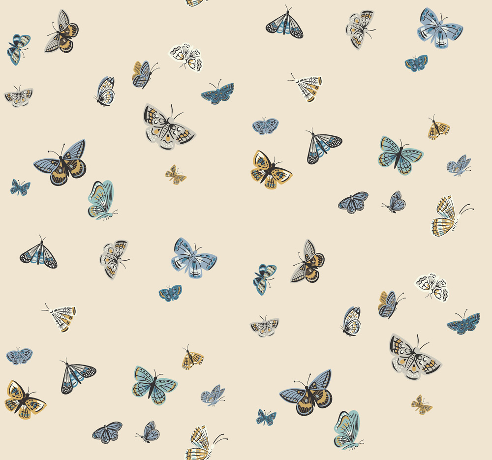 Beige wallpaper with an animal pattern