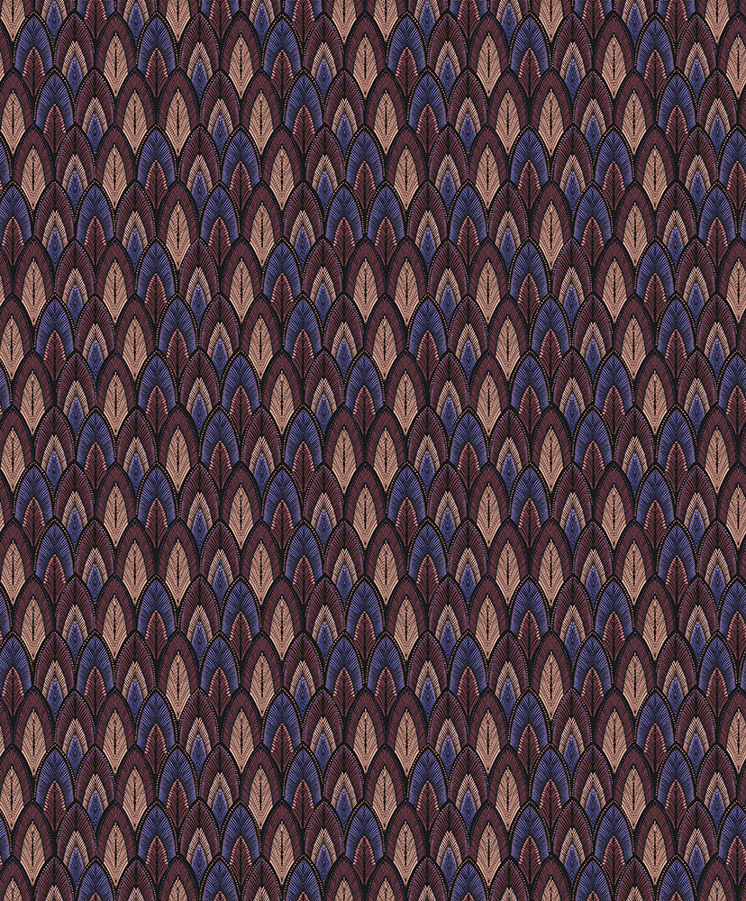 Purple, Multicolored Wallpaper with a Geometric Pattern