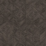 Brown and Gold Wallpaper with a Geometric Pattern