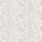 Gray wallpaper with a leaf pattern