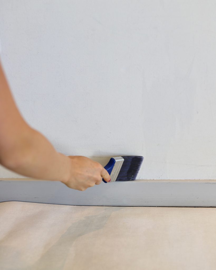 Apply glue to the wall before wallpapering