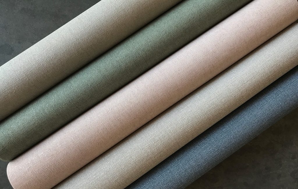 linen wallpaper in various colors