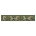 Black and Green Wallpaper with Floral, Leaf, and Border Patterns