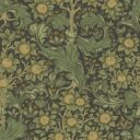 Green, Gray wallpaper with floral and leaf patterns